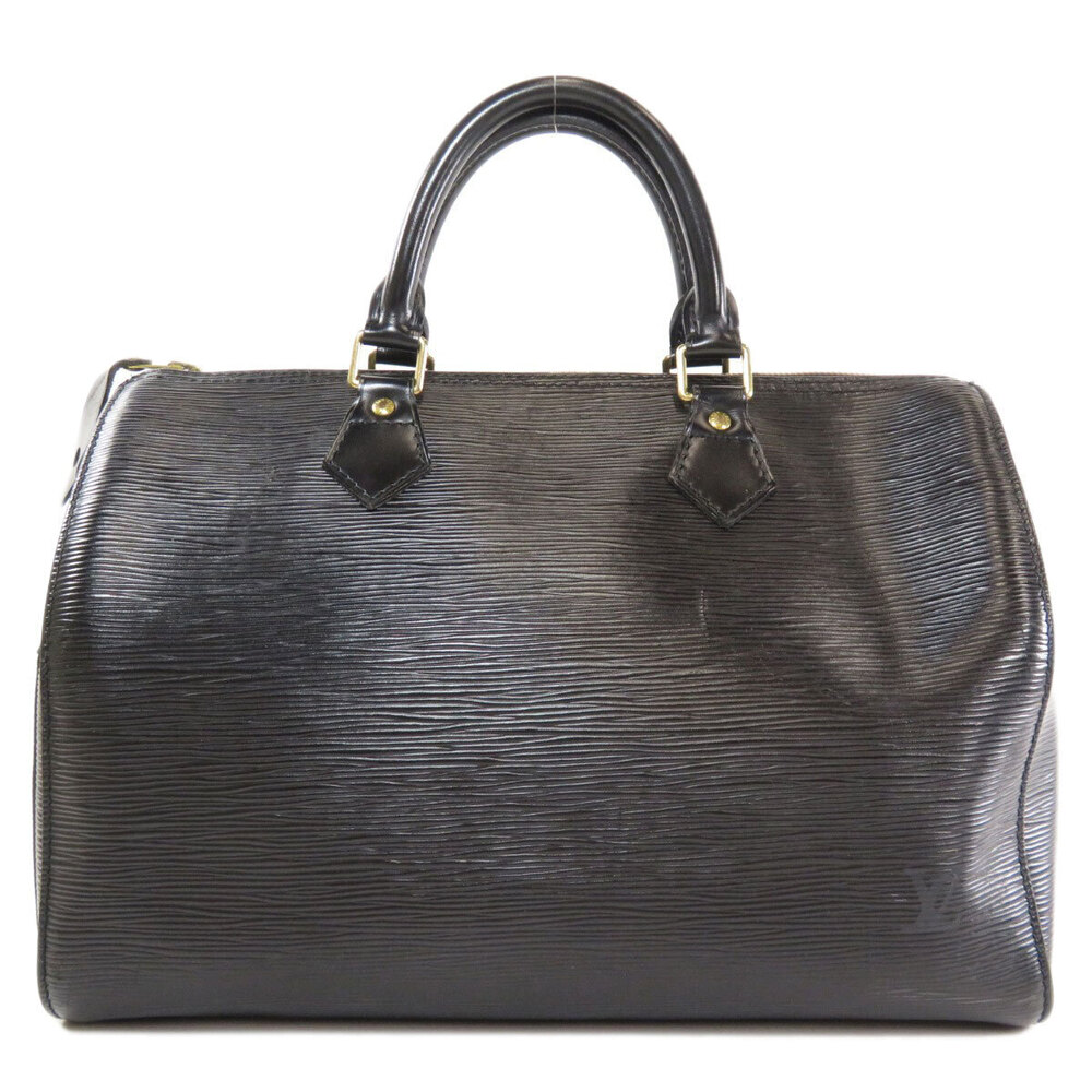Louis Vuitton Leather Boston Bag Speedy Epi Black